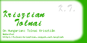 krisztian tolnai business card
